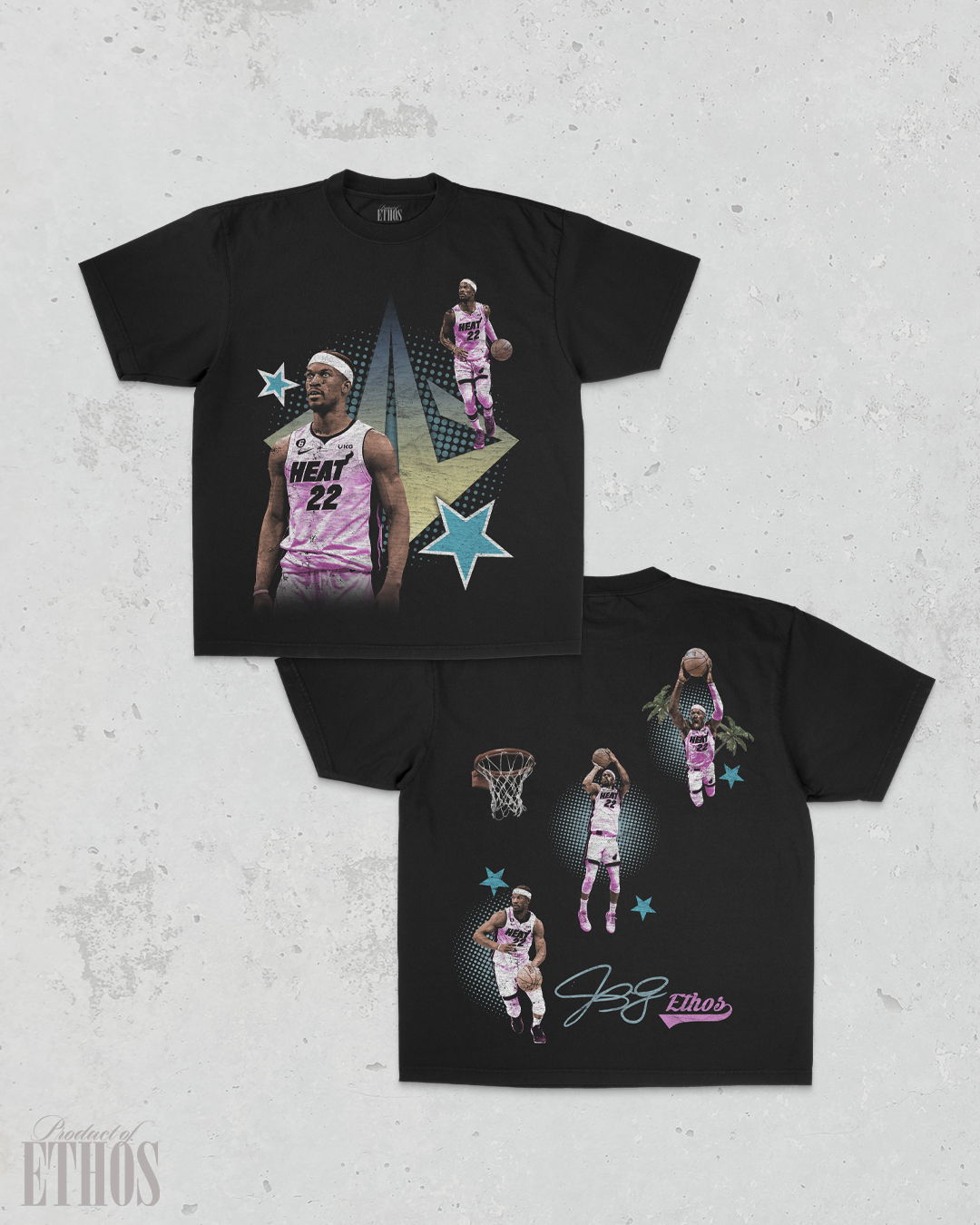 Jimmy Heat Double-Sided Black Tee