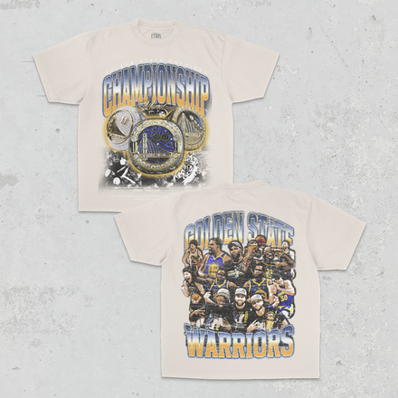 Warriors 3 Peat Cream Tee