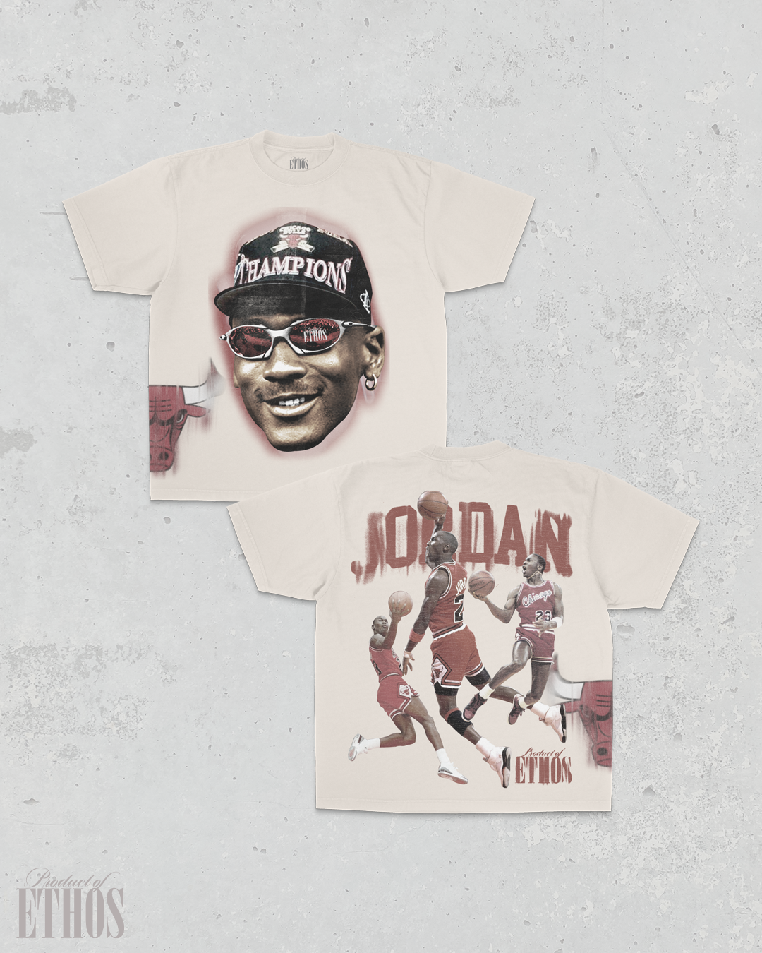 Big Face Champions Jordan Cream Tee