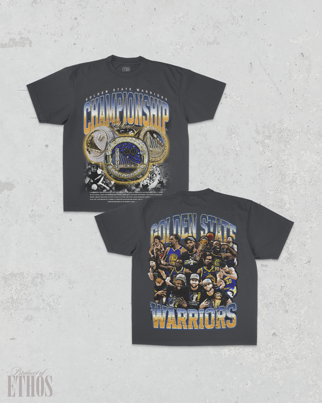 Warriors 3 Peat Shadow Tee