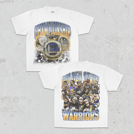 Warriors 3 Peat White Tee